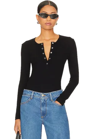 LnA Dalston Ribbed Henley Top in - . Size M (also in XS).
