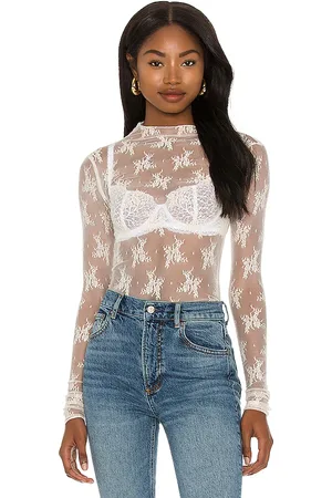 Free People Lady Lux Layering Top in - White. Size S (also in XS).