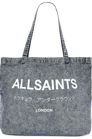 AllSaints Undergound Acid Tote in Deep Sea Navy/chlk - Blue. Size all.