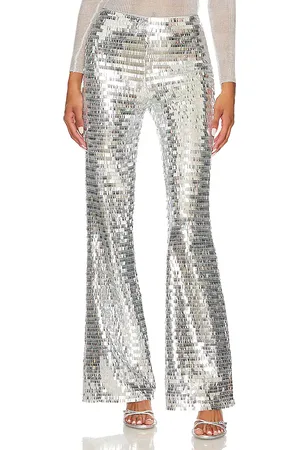 SIMON MILLER Sequin Robo Pant in - Metallic Silver. Size 2 (also in 4, 6).