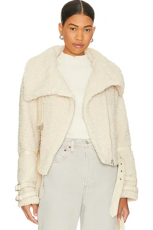 Tularosa Bailey Moto Jacket in - Neutral. Size L (also in M, S, XS).