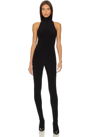 Norma Kamali X Revolve Halter Turtle Catsuit With Footsie in - . Size L (also in M, S, XL).