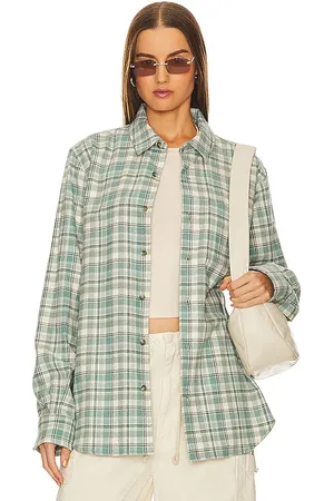 WAO The Heavyweight Flannel Shirt in - Blue. Size M (also in S, XL).