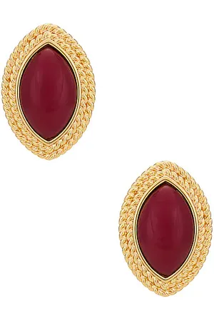 Heaven Mayhem Wine Earrings in - Burgundy. Size all.
