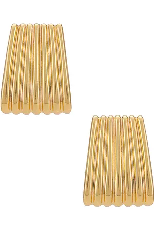 Heaven Mayhem Ribbed Earrings in - Metallic . Size all.