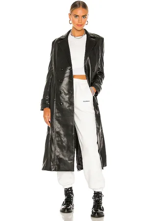 Bardot Faux Leather Trench Coat in - . Size S (also in XL).