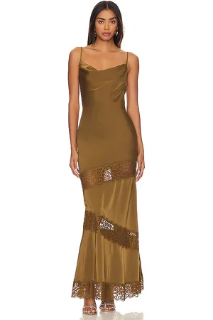 House of Harlow X REVOLVE Nouvelle Maxi Gown in - Olive. Size L (also in XL).