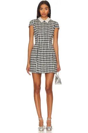 ALICE+OLIVIA Velia Mini Dress in - Black,White. Size 12 (also in 2).