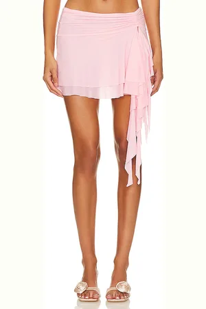 Indah Edie Mini Skirt in - Rose. Size M (also in XL, XS).
