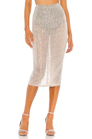 Camila Coelho Beatriz Midi Skirt in - Metallic . Size S (also in XS).