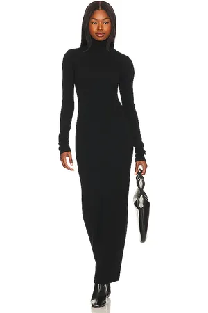 Cotton Citizen Verona Turtleneck Maxi Dress in - Black. Size L (also in M, S, XS).