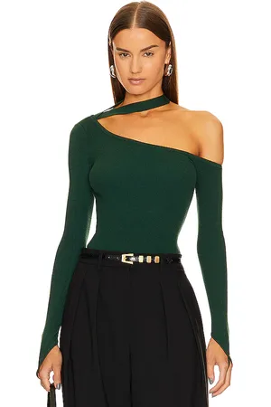 Michael Costello X REVOLVE Pia Bodysuit in - Dark Green. Size XL (also in XS).