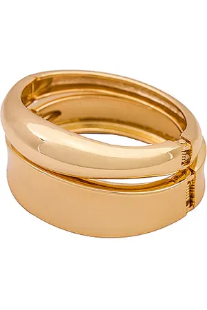 Ettika Thick Bangle Set in - Metallic . Size all.