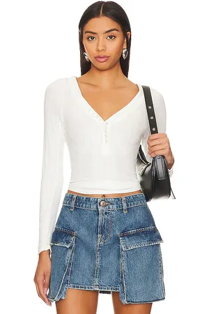 Free People X Revolve Coffee Chat Top in - White. Size L (also in S, XL).