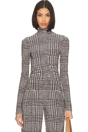 Norma Kamali Front Zip Slim Fit Turtle Top in - Chocolate. Size L (also in M).