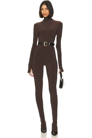 Norma Kamali Slim Fit Turtle Catsuit With Footsie in - . Size L (also in M, S, XL, XS, XXS).