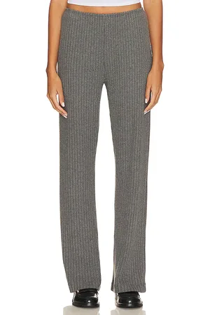 Donni. Sweater Rib Simple Pant in - Charcoal. Size XL (also in L).