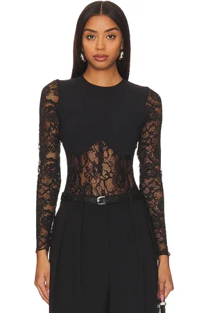 FLEUR DU MAL Boned Bodysuit in - . Size L (also in S, XL).