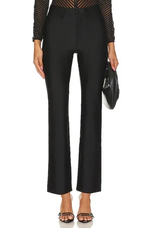 GOOD AMERICAN Shine Compression Good Waist Straight Pant in - Black. Size 20 (also in 22).