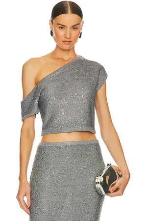 SOVERE Gleam Top in - Metallic Silver. Size M (also in XS).