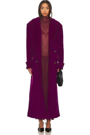 Camila Coelho Agatha Double Breasted Coat in - Purple. Size S (also in XXS).