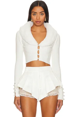 MAJORELLE Laurel Faux Fur Shawl Cardigan in - . Size L (also in S, XS).