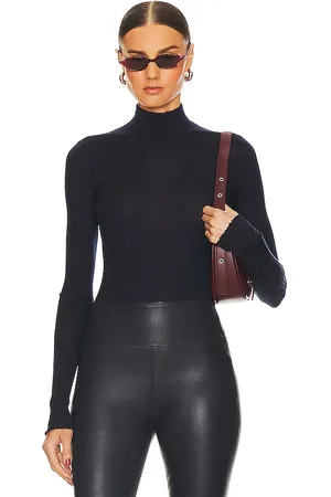 SPRWMN Mock Neck Top in - Navy. Size L (also in XS).