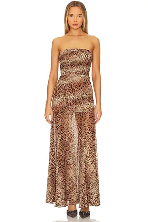House of Harlow X REVOLVE Imani Maxi Dress in - Brown. Size L (also in M, XL).