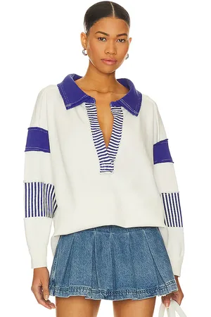 Free People X We The Free Clean Prep Polo in - Ivory. Size L (also in M, S, XL, XS).