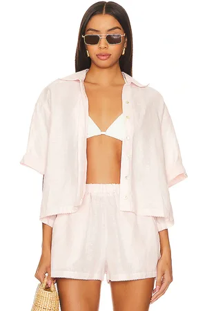 PQ Scalloped Linen Top in - . Size M/L (also in XS/S).