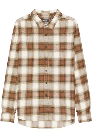 WAO The Lightweight Flannel Shirt in - Brown. Size M (also in S).
