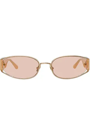 Linda Farrow Shelby Sunglasses in - Peach. Size all.