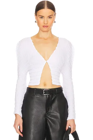 SID NEIGUM Cropped Knife X Box Pleated Cardigan in - . Size L (also in M, S, XL, XS).