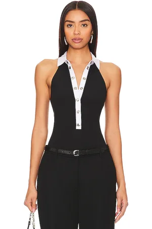 FLEUR DU MAL High Collar Bodysuit in - . Size L (also in M, S, XL, XS).