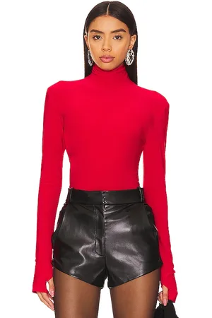 Norma Kamali X REVOLVE Turtle Top in - Red. Size L (also in S, XL).