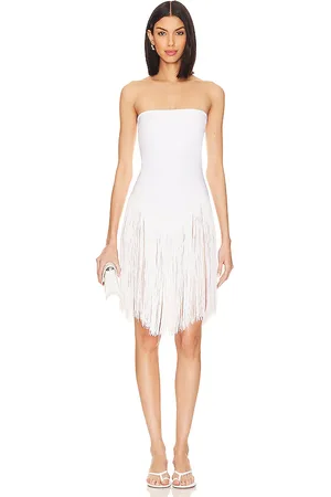 Norma Kamali X REVOLVE Fringe Dress in - White. Size M (also in S).