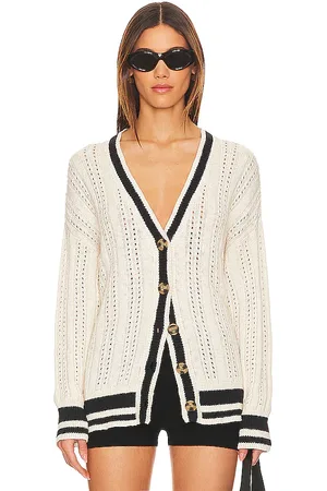 Sanctuary Sport Stripe Cardi in - Cream. Size L (also in S, XS, XXL, XXS).