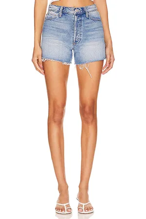 Mother The Skipper Short N Long Short in - Denim-Light. Size 23 (also in 24, 25, 26, 27, 28, 29).