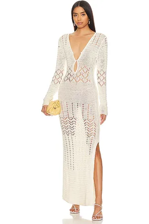 Solid The Lucinda Dress in - Ivory. Size L (also in M, S).