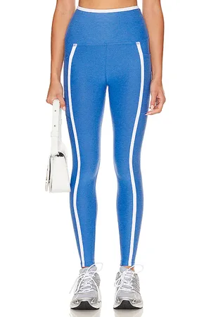 Beyond Yoga Spacedye New Moves High Waisted Midi Legging in - Baby Blue. Size S (also in XS).