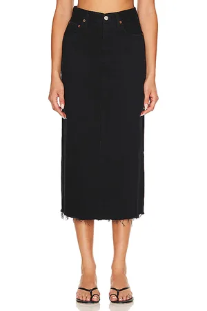 AGOLDE Della Skirt in - Black. Size 23 (also in 27, 28).