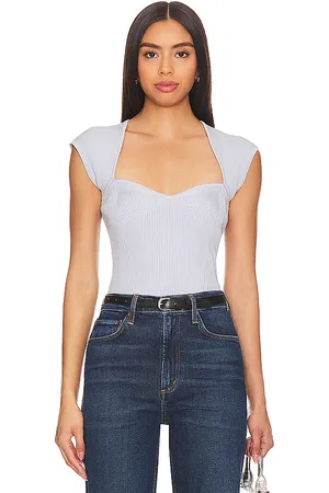 Simkhai Abia Cropped Tee in - Baby Blue. Size L (also in M).