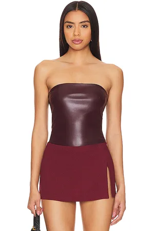 Amanda Uprichard Callie Tube Top in - Burgundy. Size L (also in S, XL).