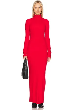 Cotton Citizen The Verona Turtleneck Maxi Dress in - Red. Size L (also in M, S).