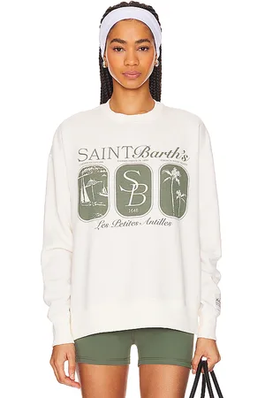 WeWoreWhat Oversized Crewneck Sweatshirt in - Ivory. Size L (also in M, S, XS).
