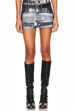 Miaou Miss Mini Skirt in - Black. Size L (also in S).
