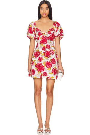 FAITHFULL THE BRAND X REVOLVE Elissa Mini Dress in - Red. Size S (also in XS).
