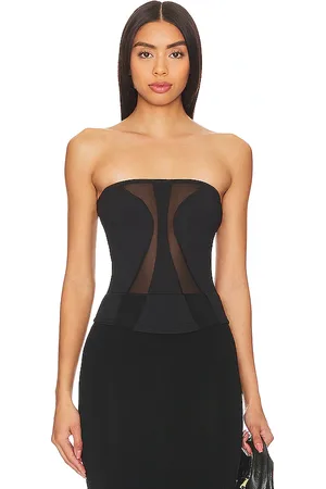 OW Swirl Tube Top in - Black. Size M (also in S).