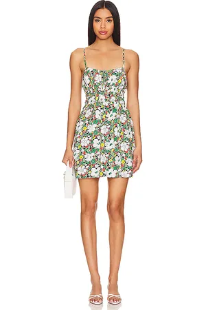 FAITHFULL THE BRAND Lea Mini Dress in - Green. Size M (also in S).