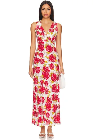 FAITHFULL THE BRAND Acacia Maxi Dress in - Red. Size M (also in S, XS).